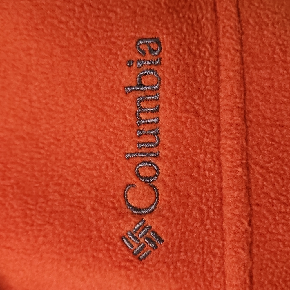 Columbia Full zip fleece jacket Size L Orange/Grey - Picture 15 of 17